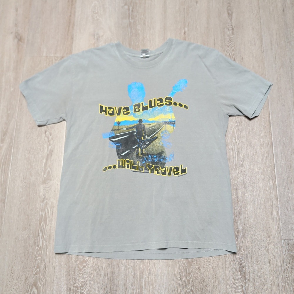 Vintage District Threads Blues Traveler Tee Mens XL Gray Band T-Shirt‎ Bluezzee